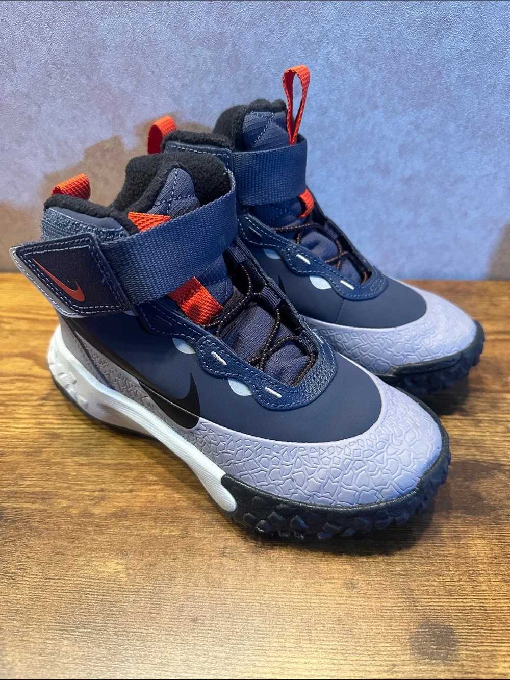 Nike Terrascout Preschool Boots in  Thunder Blue, Cement Grey, Pure Platinum